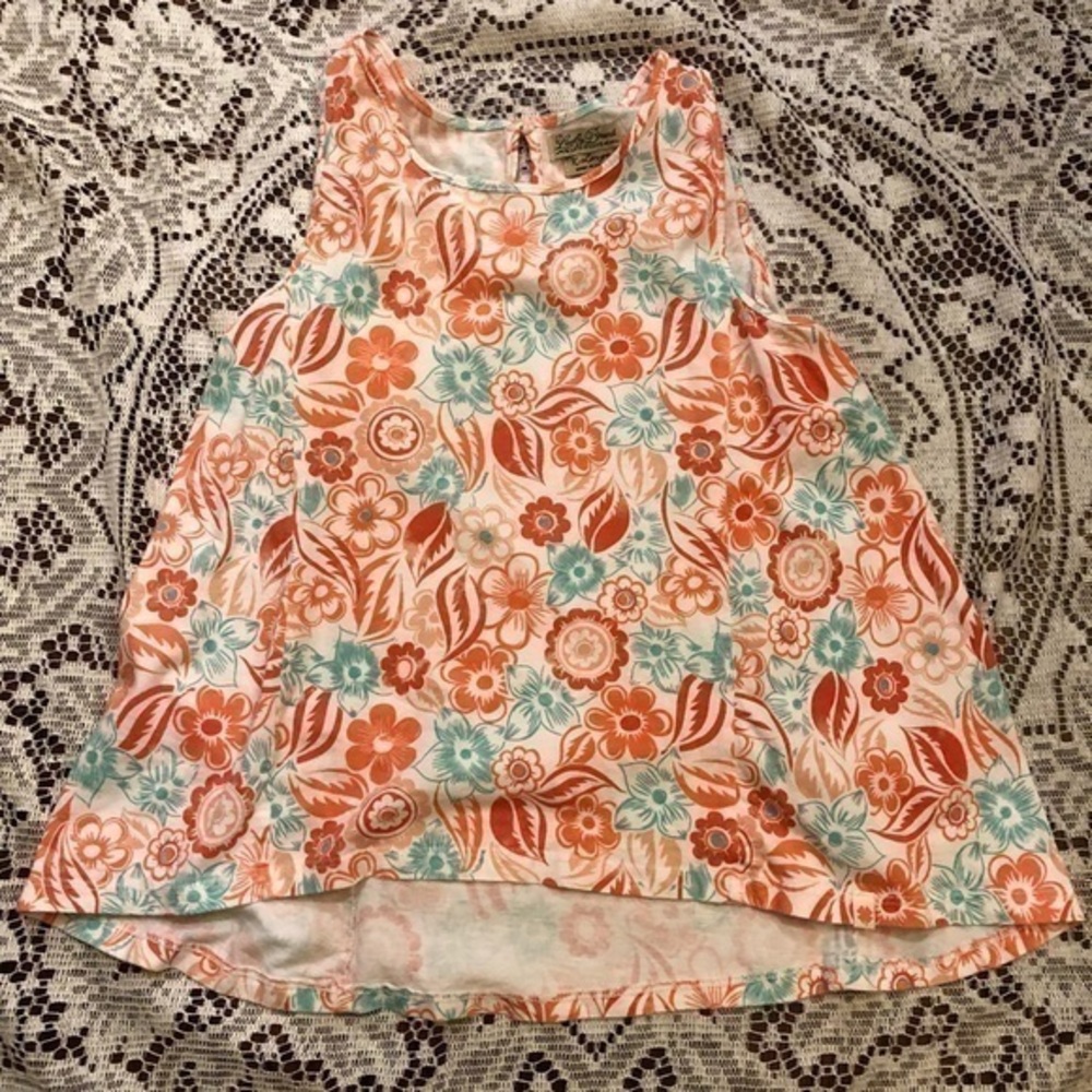Lucky Brand girls cute floral tank top